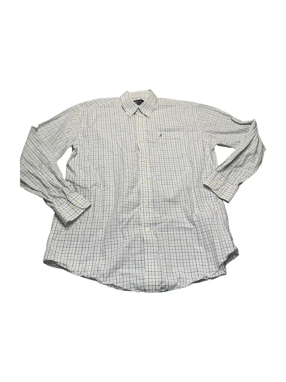 Nautica Classic Fit Plaid Button Down Shirt Mens 16.5 34 35